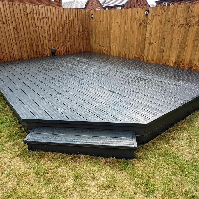 An Anthracite Grey UPVC deck