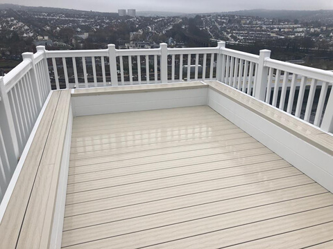 New UPVC decking at a Brighton home