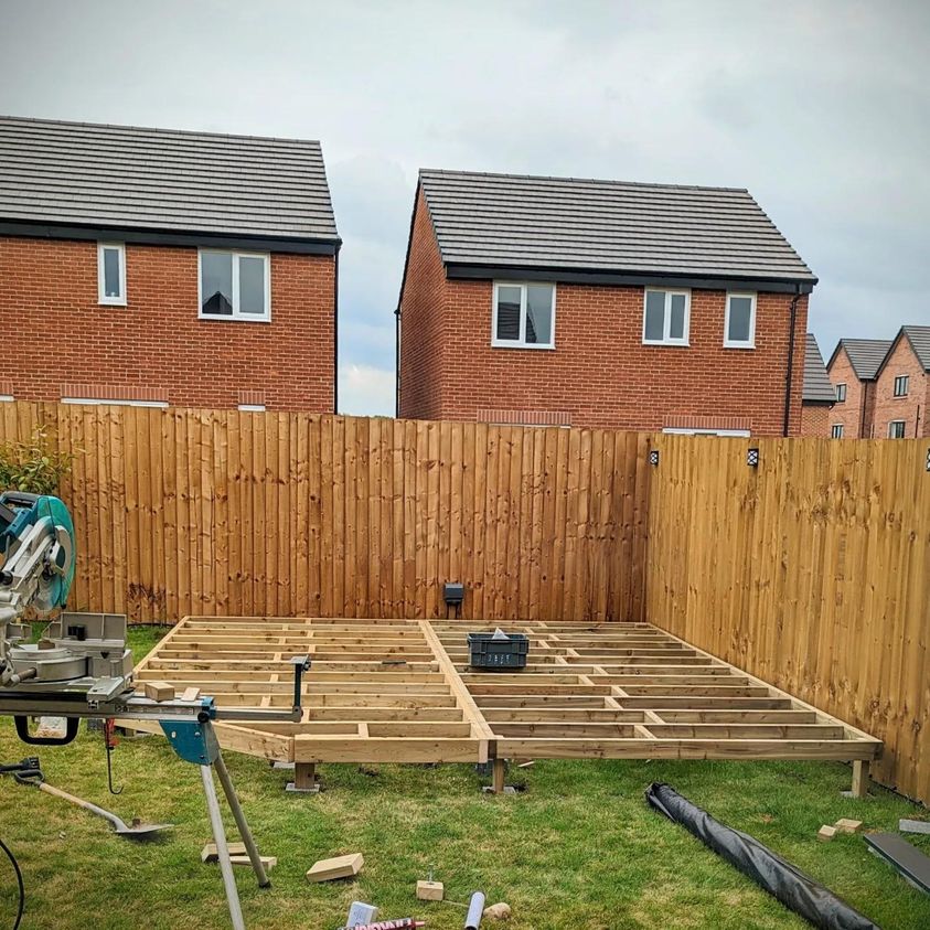 UPVC decking in progress