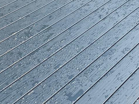 Water and soap on decking